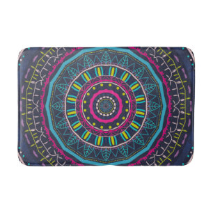 Kleurrijke Mandala-kunst Badmat