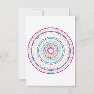 Kleurrijke Mandala-kunst Bedankkaart