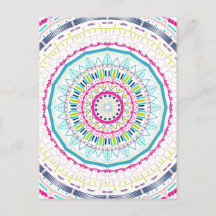Kleurrijke Mandala-kunst Briefkaart