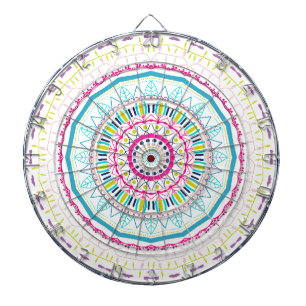 Kleurrijke Mandala-kunst Dartbord
