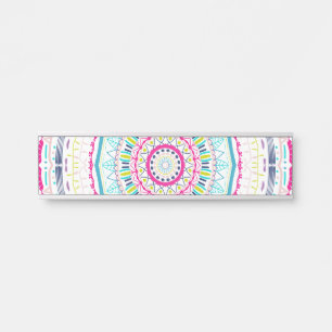 Kleurrijke Mandala-kunst Deurbordje
