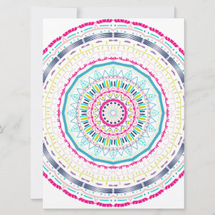 Kleurrijke Mandala-kunst Feestdagenkaart