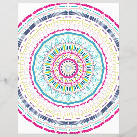 Kleurrijke Mandala-kunst Flyer (Voorkant)