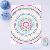 Kleurrijke Mandala-kunst Flyer (Enkel)