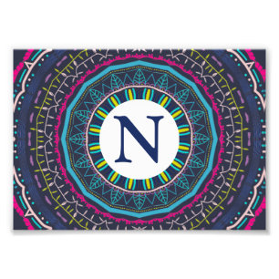 Kleurrijke Mandala-kunst Foto Afdruk