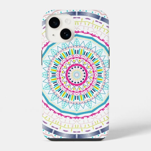 Kleurrijke Mandala-kunst iPhone Hoesje (Achterkant)