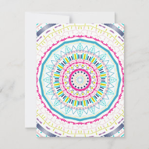 Kleurrijke Mandala-kunst Kaart