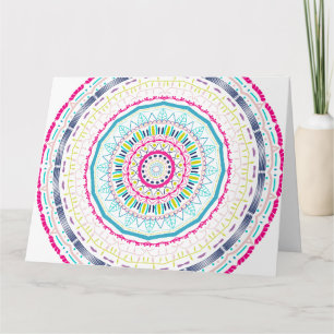 Kleurrijke Mandala-kunst Kaart