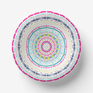Kleurrijke Mandala-kunst Papieren Kommen