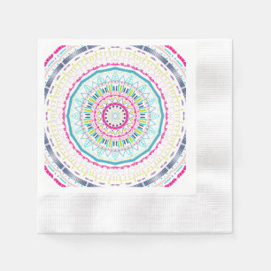 Kleurrijke Mandala-kunst Servet