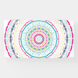 Kleurrijke Mandala-kunst Spandoek