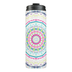 Kleurrijke Mandala-kunst Thermosbeker