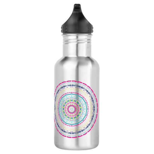 Kleurrijke Mandala-kunst Waterfles (Rechts)