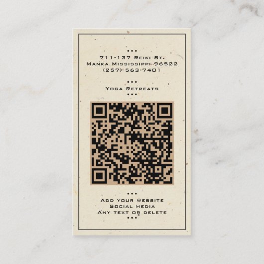 Kleurrijke Mandala Kunst Yoga Reiki Genezing Medit Visitekaartje (Achterkant)