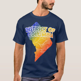 Kleurrijke mandala kunstkaart van District of Colu T-shirt