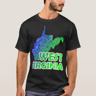 Kleurrijke mandala kunstkaart van West Virginia me T-shirt