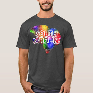 Kleurrijke mandala kunstkaart van Zuid-Polina met  T-shirt