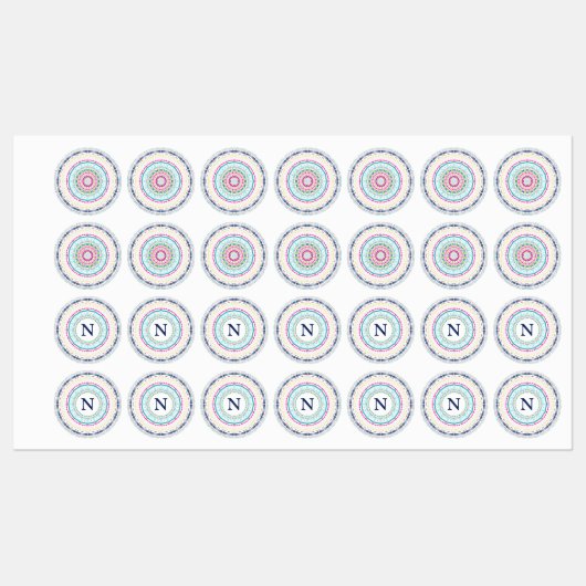 kleurrijke mandala labels (Vel)