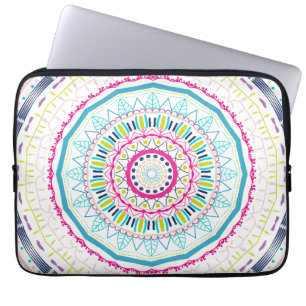 kleurrijke mandala laptop sleeve