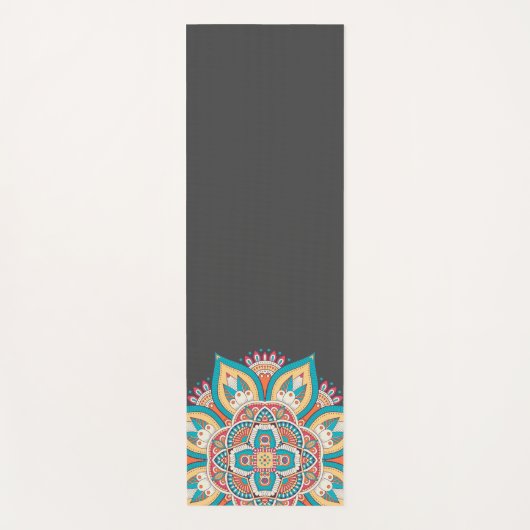 Kleurrijke mandala levendige energieke kunst yogamat (Voorkant)