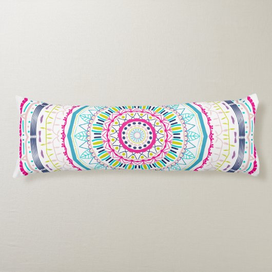 kleurrijke mandala lichaamskussen (Voorkant)