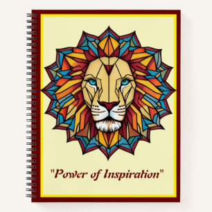 Kleurrijke Mandala Lion: Geometrische kunst ontwer Notitieboek