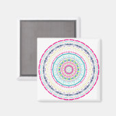 kleurrijke mandala magneet (Voorkant / Achterkant)