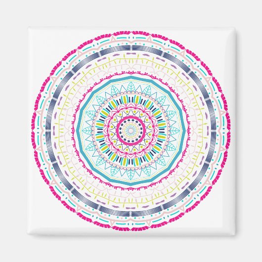 kleurrijke mandala magneet (Voorkant)