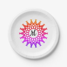 KLEURRIJKE MANDALA MET UW INITIËLE LETTER NAAM
