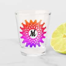 KLEURRIJKE MANDALA MET UW INITIËLE LETTER NAAM