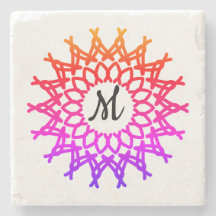 KLEURRIJKE MANDALA MET UW INITIËLE LETTER NAAM