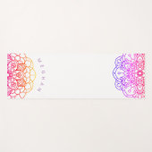 Kleurrijke Mandala Monogram Yoga Mat (Voorkant (horizontaal))