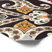 Kleurrijke  mandala motiveert naadloos patroon poster (Hoek)