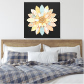 Kleurrijke Mandala Muurkunst | Levendig Boho Spiri Canvas Afdruk (Insitu (Slaapkamer))