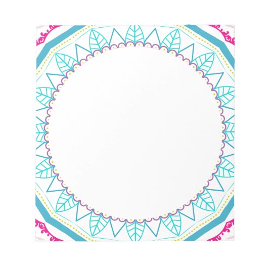 kleurrijke mandala notitieblok (Voorkant)