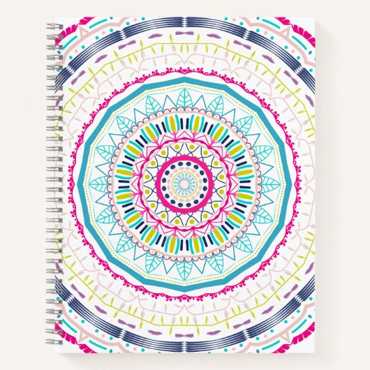 kleurrijke mandala notitieboek (Voorkant)