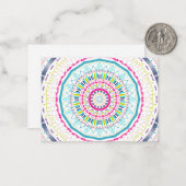 kleurrijke mandala notitiekaartje (Voorkant / Achterkant in situ)
