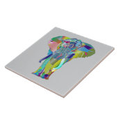 Kleurrijke Mandala Olifant Tegeltje (Zijkant)