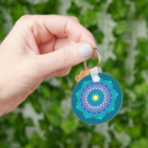 Kleurrijke Mandala op Blauwe Achtergrond