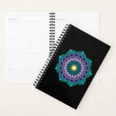 Kleurrijke Mandala op Zwarte Achtergrond Planner (Display)