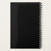 Kleurrijke Mandala op Zwarte Achtergrond Planner (Achterkant)