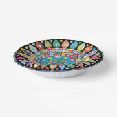 Kleurrijke Mandala papieren kom (Gebogen)
