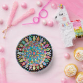 Kleurrijke Mandala papieren kom (Feest)