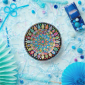 Kleurrijke Mandala papieren kom (Feest)