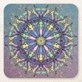 Kleurrijke Mandala Papieren Onderlegger Kartonnen Onderzetters