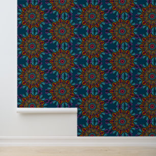 Kleurrijke Mandala Patroon Boho Maximalist Hippie Behang