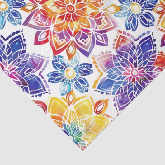 Kleurrijke Mandala Patroon Decoupage Tissue Paper Tissuepapier (Detail)