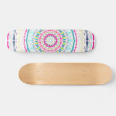 kleurrijke mandala persoonlijk skateboard (Horizontaal)