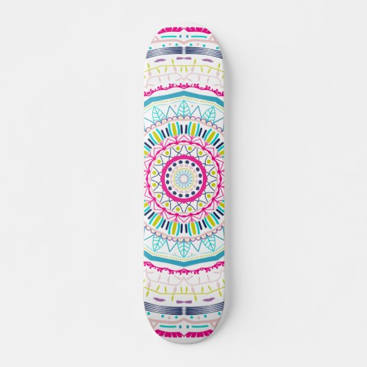 kleurrijke mandala persoonlijk skateboard (Voorkant)