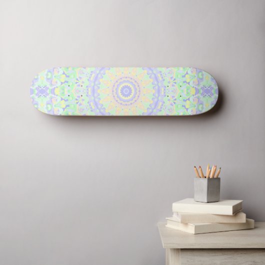 Kleurrijke Mandala Persoonlijk Skateboard (Muurkunst (Horizontaal))